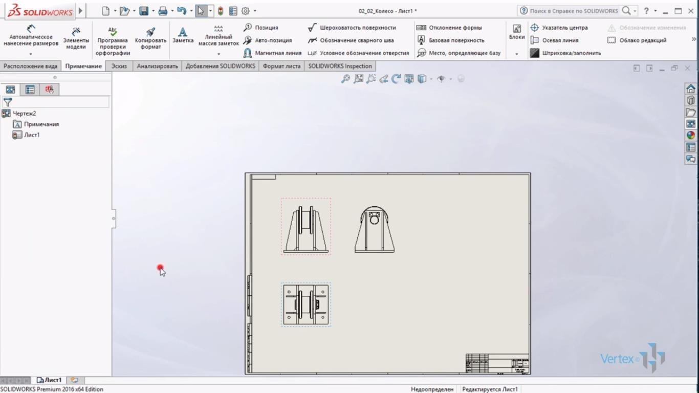 Как в solidworks сделать чертеж из 3d модели