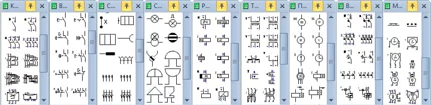 Элементы электрических схем для visio